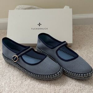 Tuckernuck Blue Mary Jane Espadrille Flats